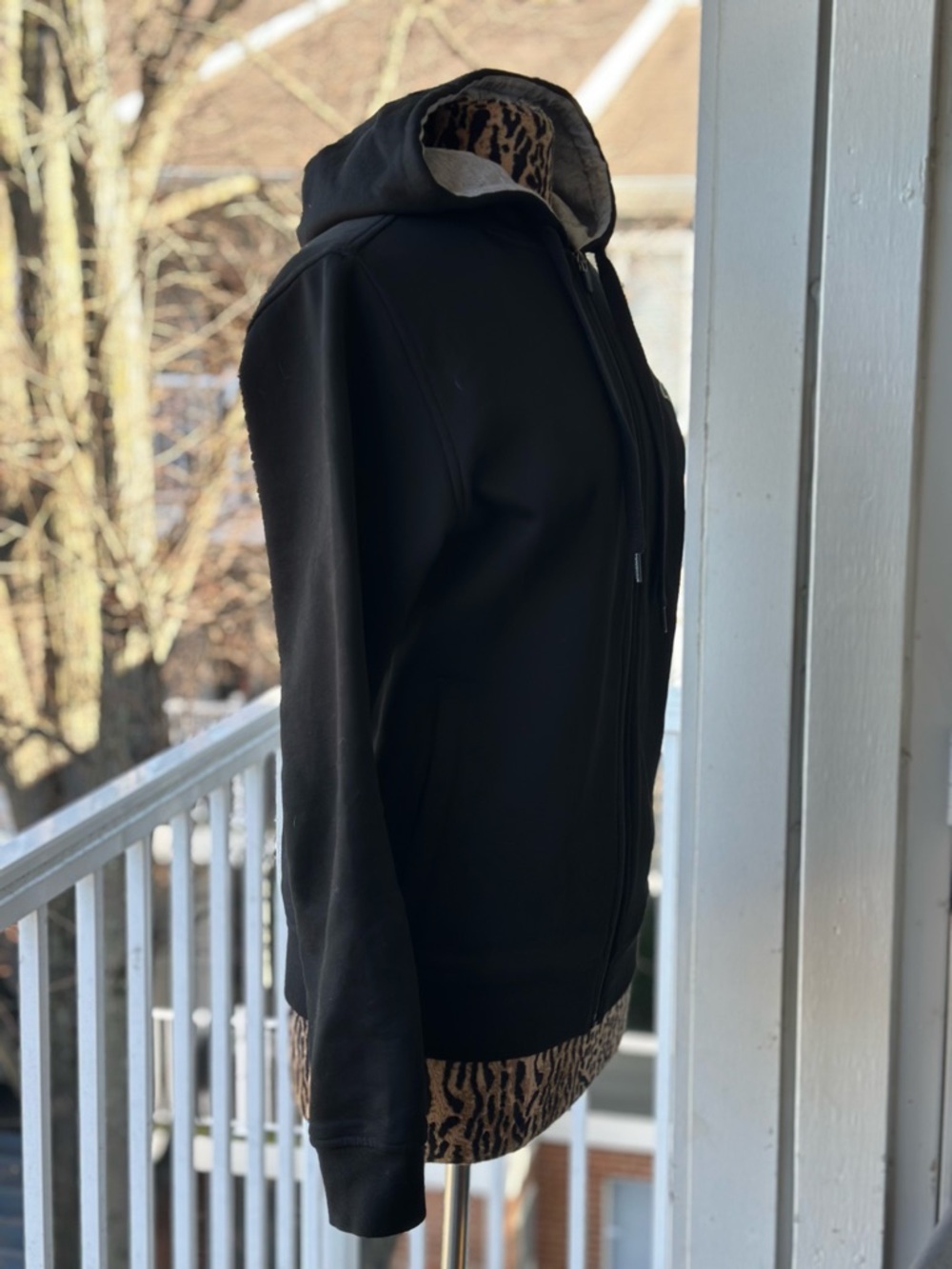Lacoste Women’s Black Full-Zip Hooded Sweatshirt - Picture 5 of 12